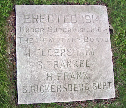 Original 1914 cornerstone at New Light Cemetery